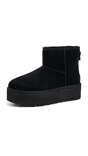 UGG Women’s Classic Mini Platform Boot, Black, 8
