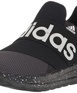 adidas Men’s Lite Racer Adapt 6.0 Sneaker, Core Black/Core Black/White, 8