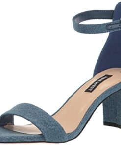 Nine West Women’s Pruce Heeled Sandal, Blue Denim 420, 11