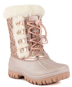 LONDON FOG Girls Youth and Toddler Icelyn Cold Weather Warm Lined Snow Boot girls boot in youth and toddler sizes white size 13