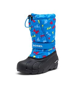 Sorel Youth Boys Flurry Print Boot – Hyper Blue, Black – Size 6