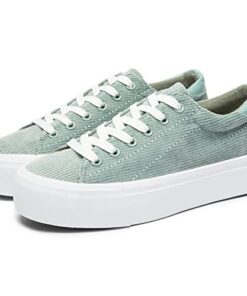 Womens Platform Sneakers White Tennis Shoes Casual Low Top Fashion Sneakers(Green,US8