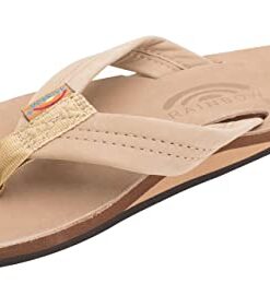 Rainbow Sandals Women’s Single Layer Premier Leather Sandal, Sierra Brown, Ladies Large / 7.5-8.5 B(M) US