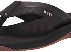Reef Men’s Sandals, Reef Anchor, Black/Silver, 8