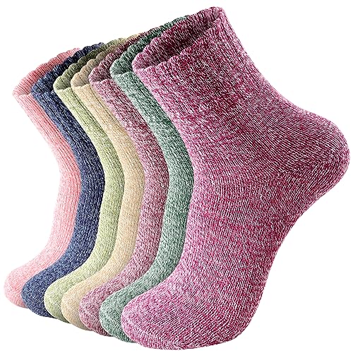 Pleneal Wool Socks for Women – Womens Wool Socks Winter Socks Warm Thick Knit Wool Soft Vintage Casual Crew Socks