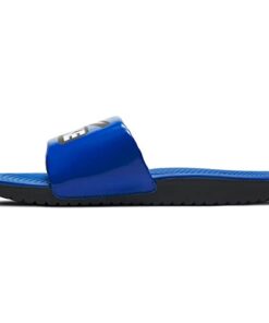 Nike Kids Grade School Kawa Slide Sandal, Royal White, 4 Big Kid