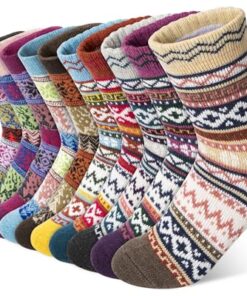HiTauing 10 Pack Women Socks Winter Wool Sock Gifts for Women Soft Warm Thick Cozy Crew Socks Christmas Gifts Socks One Size