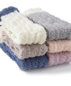 TEHOOK Fuzzy Socks for Women, Warm Soft Fluffy Socks Thick Cozy Plush Sock Winter Socks for Women 6 Pairs