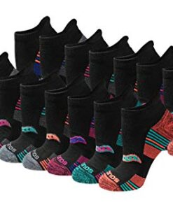 Saucony womens Performance Heel Tab Athletic (8 & 16 Pairs) Running Socks, Assorted Darks (16 Pairs), Shoe Size 5-10 US