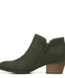 LifeStride Womens Blake Ankle Boot, Olive Fabric, 8 US