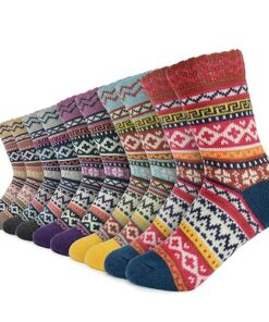 LQQBOX 10 Pairs Wool Socks for Women, Winter Warm Socks Thick Soft Socks Gifts for Women