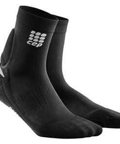 CEP Ortho+ Achilles Support Short Socks, Black/Green, Men, Size 3