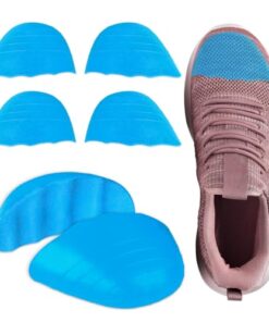 JL-Group Shoe Filler for Loose Shoes, Toe Cushion Inserts to Make Big Shoes Fit, Half-Size Insoles to Adjust Shoe Too Big for Women, Men (Rounded – Blue)