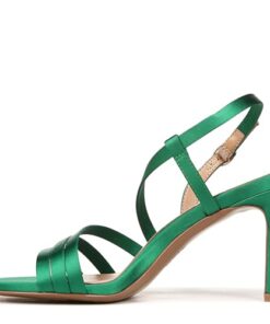 Naturalizer Women’s Kimberly Strappy Slingback Dress Sandal, Tropic Green Satin, 11 Wide