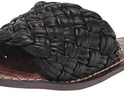 Sam Edelman Women’s Griffin Flat Sandal, Black, 8