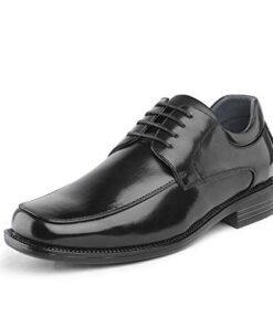 Bruno Marc Men’s Black Square Toe Classic Business Dress Shoes Goldman-01-13 M US
