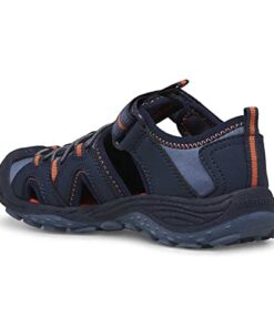 Merrell Hydro 2 Sport Sandal, Navy/Orange, 4 US Unisex Big Kid
