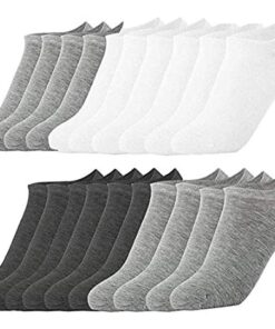 Light up in the Dark 10 Pairs Ankle Socks No Show Sock Low-Cut Athletic Men Women Cotton Socks