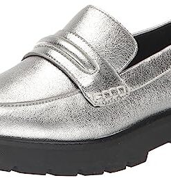 Sanctuary Women’s Westside 2.0 Loafer, Silver, 8.5