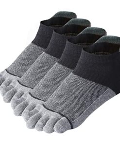 Meaiguo Toe Socks No Show Running Five Finger Socks for Men Women 4 Pairs