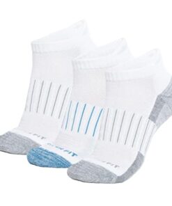 Copper Fit Unisex Copper Infused Ankle length Socks – 3 Pack ,White, Large/X-Large