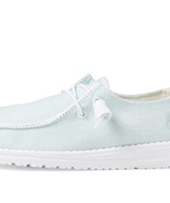 Hey Dude Women’s Wendy Boho Stitch Sky Blue Size 10 | Women’s Shoes | Women’s Slip On Shoes | Comfortable & Light-Weight