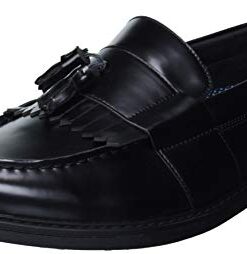 Nunn Bush Keaton Kiltie Tassel Slip On Loafer with Comfort Gel mens,Black Polished,10