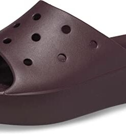 Crocs Women’s Classic Slide | Platform Sandals, Dark Cherry, 9