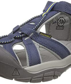 KEEN Kids’ Venice H2 Closed Toe Water Sandals, Navy/Gray, 6 Toddler