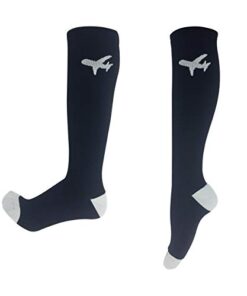 Travel Compression Socks for Women & Men, 20-30 mmHG, Graduated Compression for Flight Travel L