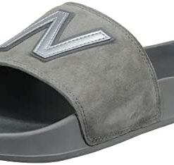 New Balance Men’s 200 V1 Slide Sandal, Grey/White, 9