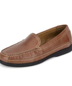 Dockers Mens Catalina Leather Casual Loafer Shoe, Saddle Tan, 9 W