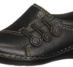 Clarks womens Ashland Effie loafers shoes, Black, 8.5 Wide US