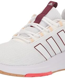 adidas Women’s Racer TR23 Sneaker, White/White/Bright Red, 9