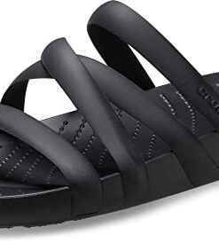 Crocs Women’s Splash Strappy Sandals, Black, 7