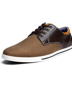 Bruno Marc Mens Oxfords Sneakers Casual Dress Shoes, Dark Brown – 10 (RIVERA-01)