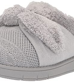 Skechers Kids Girls Sleepy Slides-Snuggle Hug Sneaker Slipper, Gray, 5 Big Kid