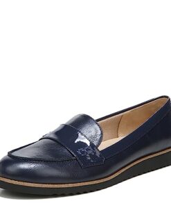 Life Stride Womens Zee Loafer, Navy Shiny, 8.5 Wide US