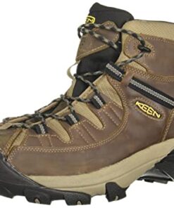 KEEN Men’s Targhee 2 Mid Height Waterproof Hiking Boots, Shitake/Brindle, 10.5 US