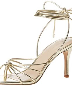 The Drop Women’s Archie Lace-Up Strappy Heeled Sandal, Gold, 11
