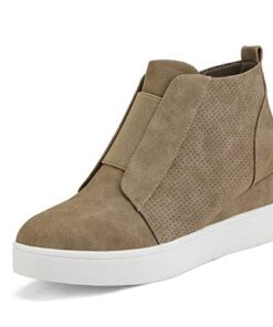 DREAM PAIRS Womens Platform Wedge Sneakers Ankle Booties Taupe Size 8.5 M Us Wedge-Snkr-1