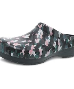 Dansko Kane Slip-On Mule Clog for Women – Lightweight Cushioned Comfort and Removable EVA Footbed with Arch Support – Easy Clean Uppers Kane Camo 6.5-7 M US