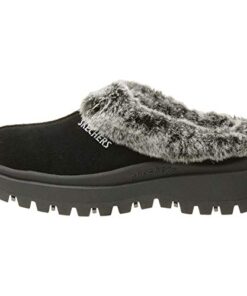 Skechers Women’s Fortress Clog Slipper,Black,7.5 M US