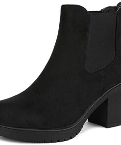 DREAM PAIRS Womens Fre Black High Heel Ankle Boots Size 7.5 B(M) Us