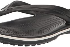 Crocs Unisex Crocband Flip Flops, Black, 7 Men/9 Women