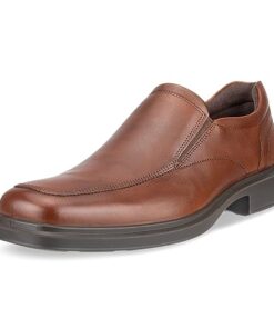 ECCO Men’s Helsinki 2.0 Apron Toe Slip-On Loafer, Cognac, 10-10.5