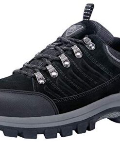 CAMEL CROWN Womens Hiking Shoes Waterproof Non-Slip Breathable Lightweight Outdoor Trail Trekking Sneaker Black