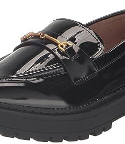 Sam Edelman Kids Girls Laurs Kids Loafer, Black Patent, 4 Big