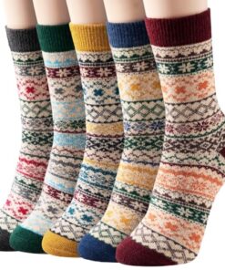 Premillow Wool Socks – Soft Wool Socks for Women, 5 Pairs Women Socks Winter, Thick Knit Winter Warm Socks Cozy Crew Socks Gifts for Women