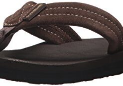 Quiksilver Unisex-Child Carver Suede Fixed Strap Flip Flop Youth Sandal, Demitasse-Solid, 5 Big Kid